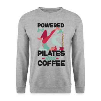 Pilates Instructor Teacher Coffee - Unisex Sweatshirt - salt & pepper - Front - Alina (178cm) & Michal (187cm)