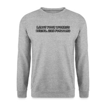 Hiking - Leave your worries behind, hike forward - Unisex Sweatshirt - salt & pepper - Front - Alina (178cm) & Michal (187cm)