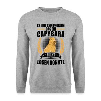 Capybara résout les problèmes Amérique du Sud capybara - Sweat-shirt Unisexe - gris chiné - Devant - Alina (178cm) & Michal (187cm)