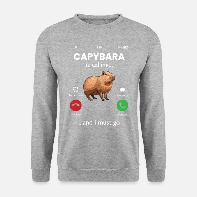Capybara is calling - Unisex Sweatshirt - salt & pepper