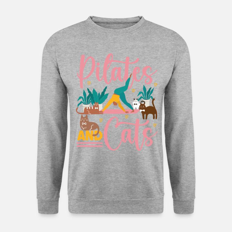 Instructeur de Pilates Enseignant Chat - Sweat-shirt Unisexe - gris chiné