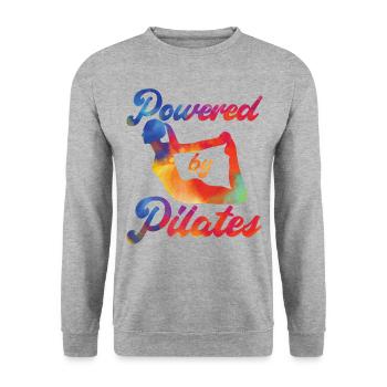 Instructeur de Pilates Enseignant - Sweat-shirt Unisexe - gris chiné - Devant - Alina (178cm) & Michal (187cm)