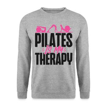 Pilates Instructor Teacher Pilates - Unisex Pullover - Weißgrau meliert - Vorne - Alina (178cm) & Michal (187cm)