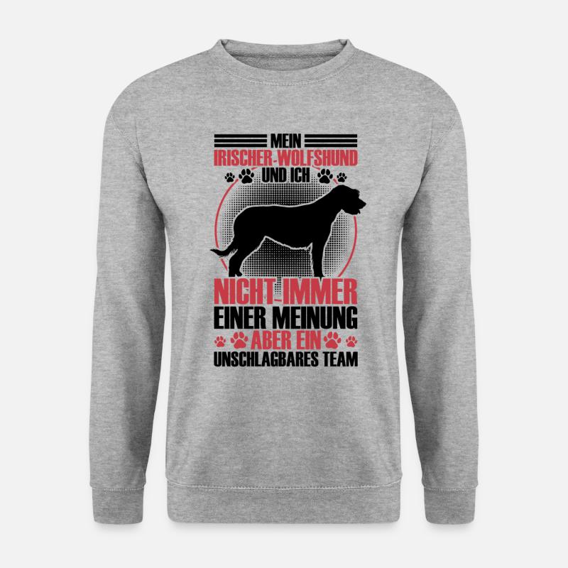 Irish Wolfhound is unbeatable - Unisex Sweatshirt - salt & pepper