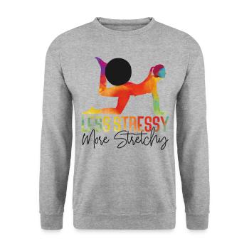 Pilates Instructeur Professeur Jeu de mots - Sweat-shirt Unisexe - gris chiné - Devant - Alina (178cm) & Michal (187cm)