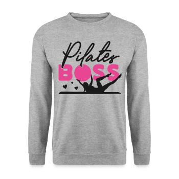 Pilates Instructor Teacher Pilates - Unisex Pullover - Weißgrau meliert - Vorne - Alina (178cm) & Michal (187cm)