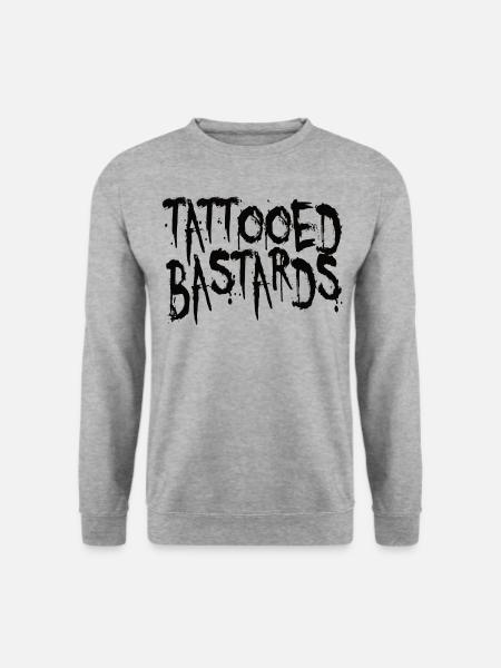 tattoo tattoos Tätowierung tätowiert inked black - Unisex Pullover - Weißgrau meliert