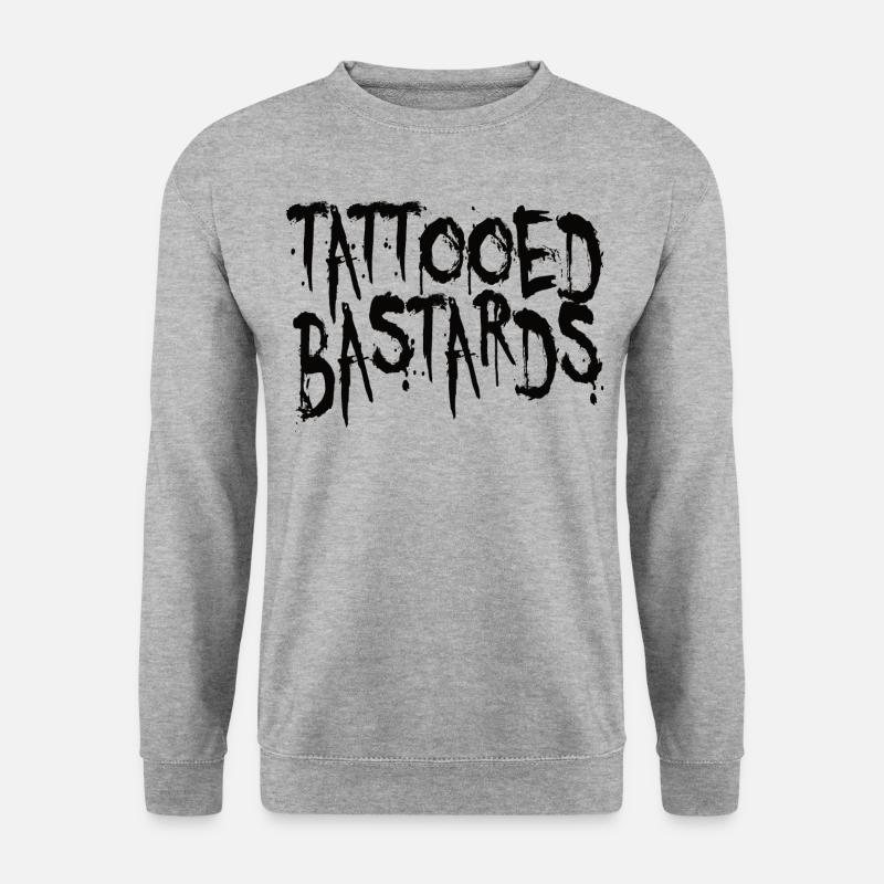 tattoo tattoos Tätowierung tätowiert inked black - Unisex Pullover - Weißgrau meliert