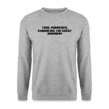 Randonnée - Trail wanderer, embrassant le grand - Sweat-shirt Unisexe - gris chiné - Devant - Alina (178cm) & Michal (187cm)