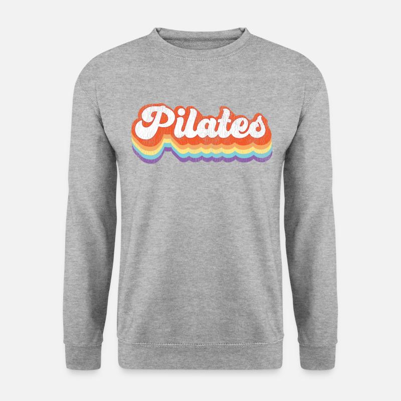 Pilates Instructor Teacher Retro - Unisex Pullover - Weißgrau meliert
