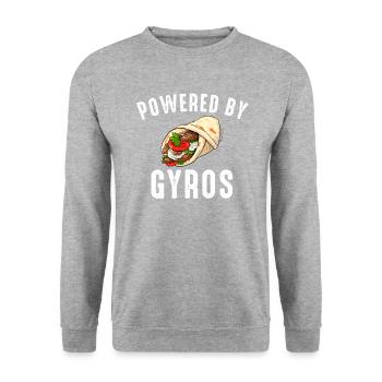 Gyros Squad Cuisine grecque - Sweat-shirt Unisexe - gris chiné - Devant - Alina (178cm) & Michal (187cm)