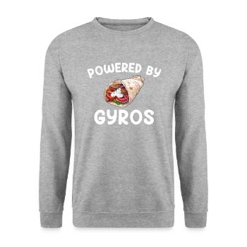 Gyros Squad Cuisine grecque - Sweat-shirt Unisexe - gris chiné - Devant - Alina (178cm) & Michal (187cm)