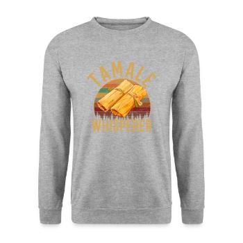Cuisine mexicaine de Tamale - Sweat-shirt Unisexe - gris chiné - Devant - Alina (178cm) & Michal (187cm)