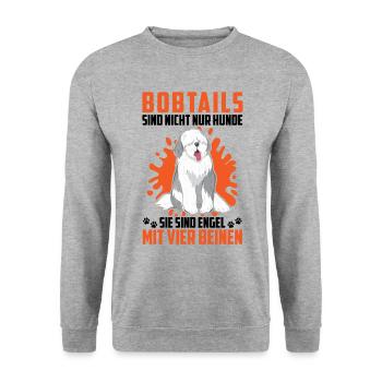 Bobtail pas seulement chien vieux chien de berger anglais - Sweat-shirt Unisexe - gris chiné - Devant - Alina (178cm) & Michal (187cm)
