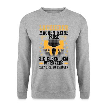 Vehicle Painter Doesn't Take a Break Car Painter - Unisex Sweatshirt - salt & pepper - Front - Alina (178cm) & Michal (187cm)