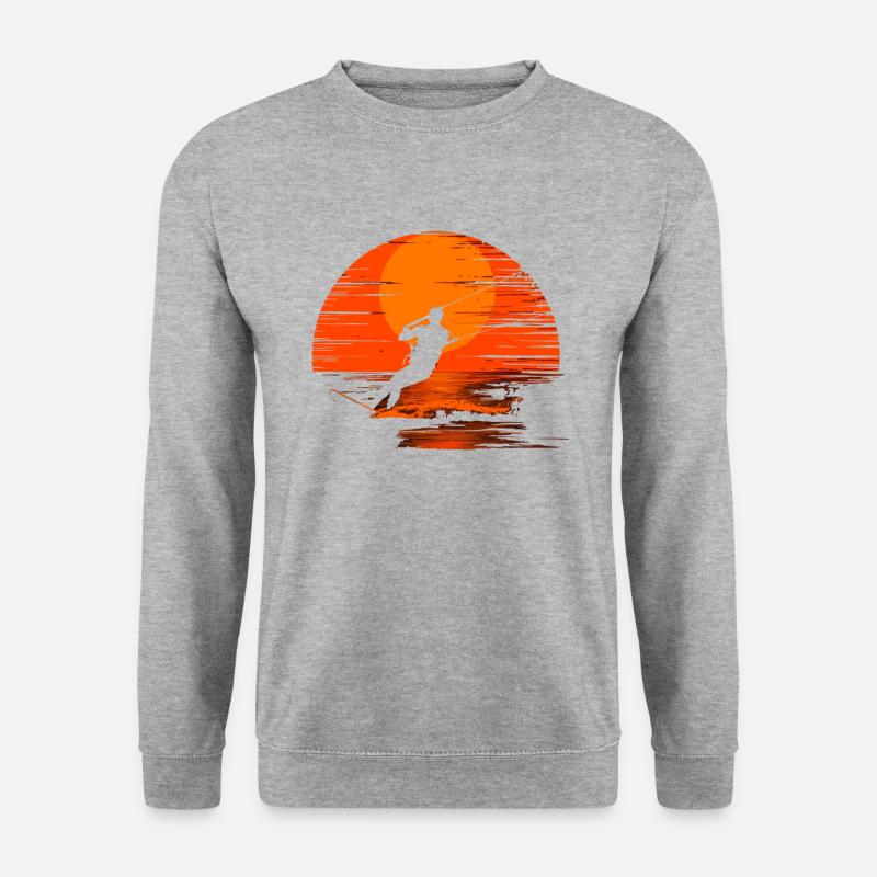 Kitesurfing kiteboarding lover - Unisex Pullover - Weißgrau meliert