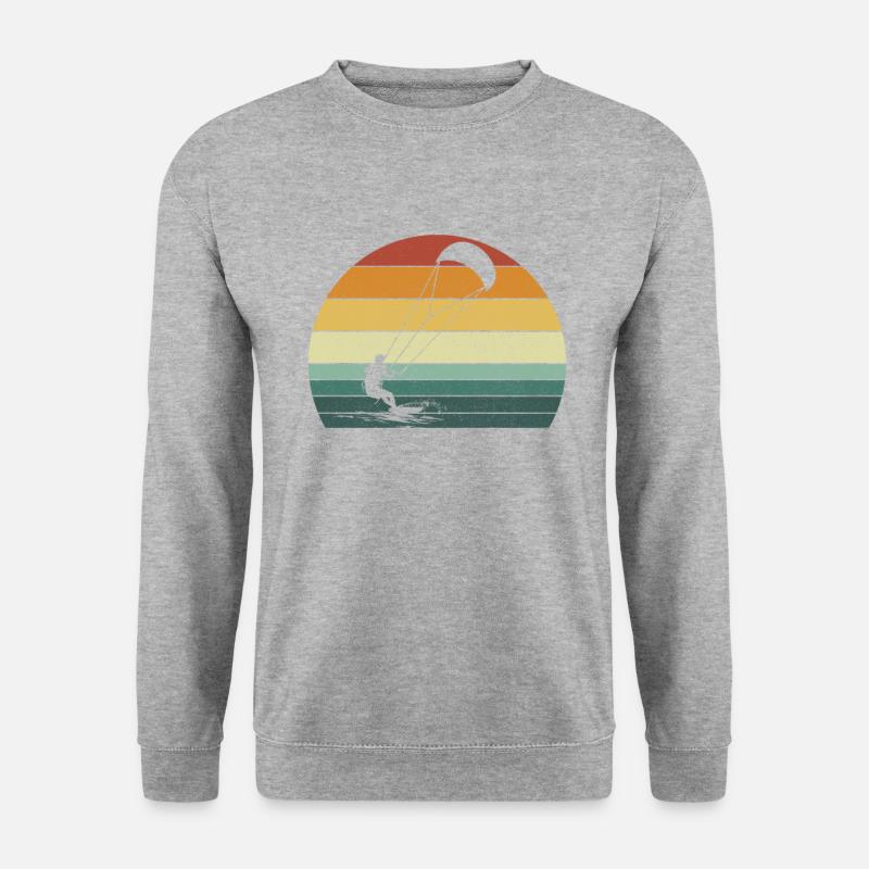 Kitesurfing kiteboarding lover - Unisex Pullover - Weißgrau meliert