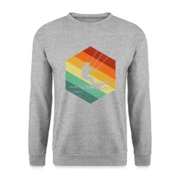 Kitesurfing kiteboarding lover - Unisex Pullover - Weißgrau meliert - Vorne - Alina (178cm) & Michal (187cm)
