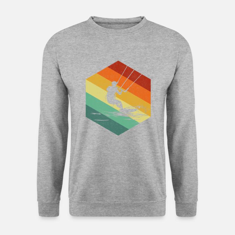 Kitesurfing kiteboarding lover - Unisex Pullover - Weißgrau meliert