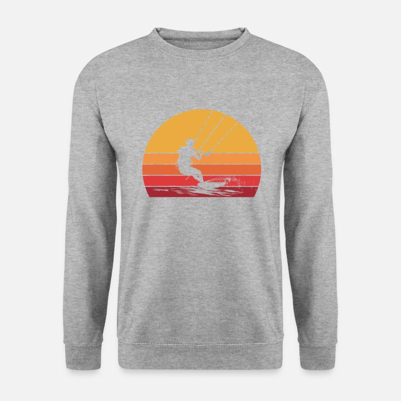 Kitesurfing kiteboarding lover - Unisex Pullover - Weißgrau meliert