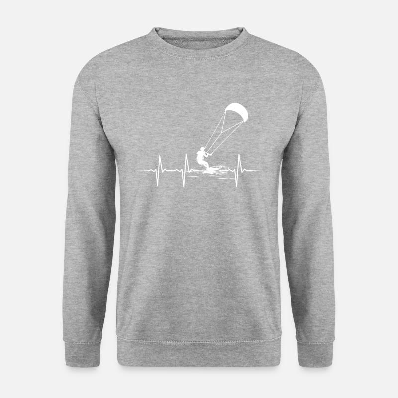 Kitesurfing kiteboarding lover - Unisex Pullover - Weißgrau meliert