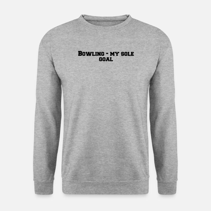 Bowling - Bowling - my sole goal - Unisex Pullover - Weißgrau meliert