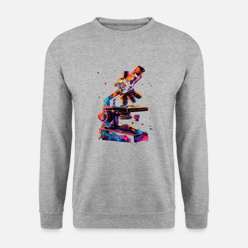 Microscopy Scientist Biologist Microscope - Unisex Sweatshirt - salt & pepper