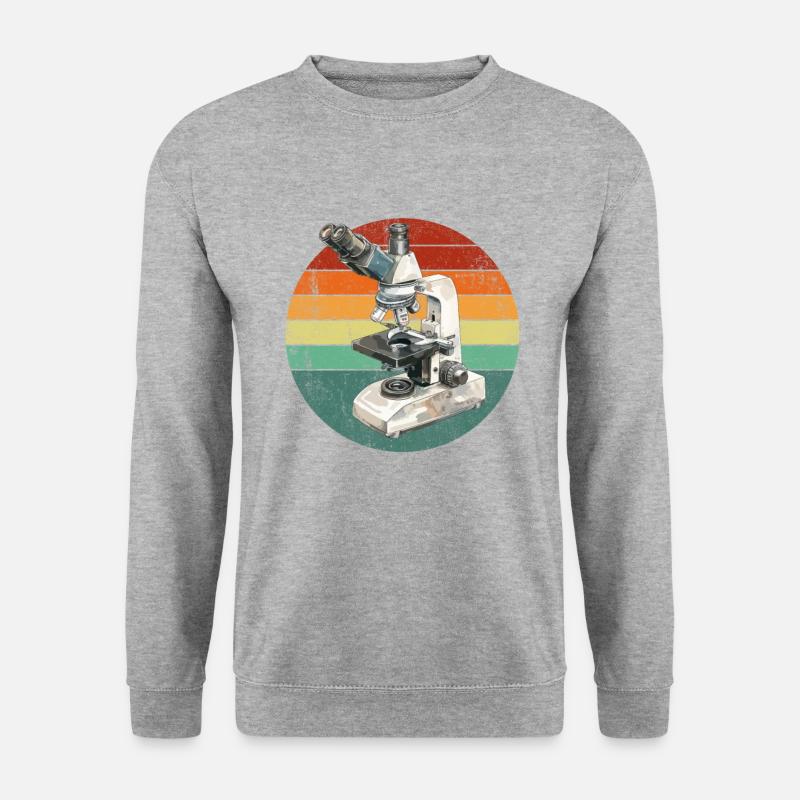 Microscopy Scientist Biologist Microscope - Unisex Sweatshirt - salt & pepper