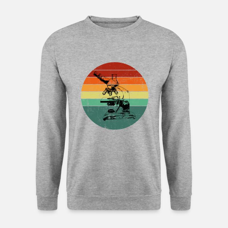 Microscopy Scientist Biologist Microscope - Unisex Sweatshirt - salt & pepper