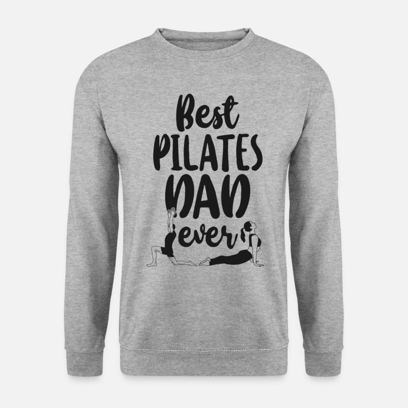 Pilates Instructor Teacher Dad - Unisex Pullover - Weißgrau meliert