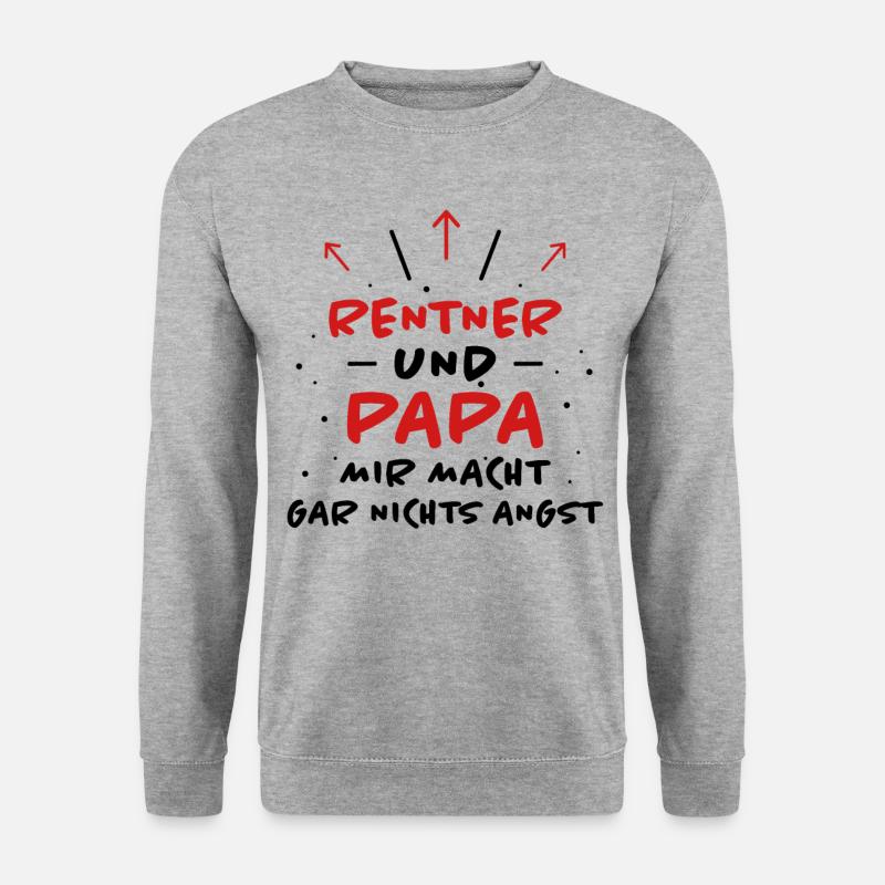 Rentner Spruch Rente Ruhestand Rentner Geschenk - Unisex Pullover - Weißgrau meliert