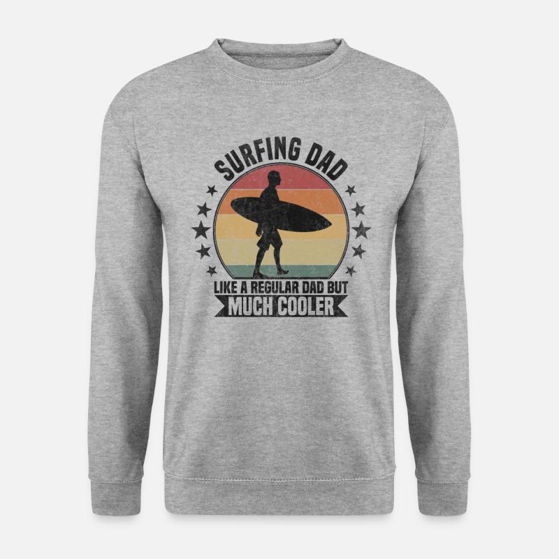 Surfing Dad Surfer - Unisex Sweatshirt - salt & pepper