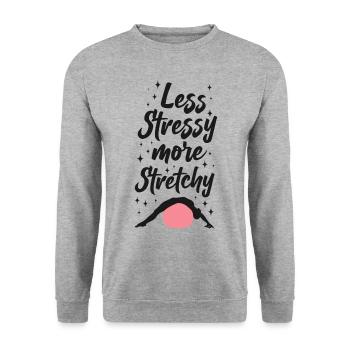 Pilates Instructeur Professeur Jeu de mots - Sweat-shirt Unisexe - gris chiné - Devant - Alina (178cm) & Michal (187cm)