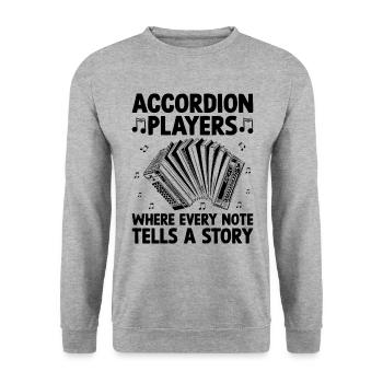 Accordion Players Where Every Note Tells A Story - Unisex Sweatshirt - salt & pepper - Front - Alina (178cm) & Michal (187cm)