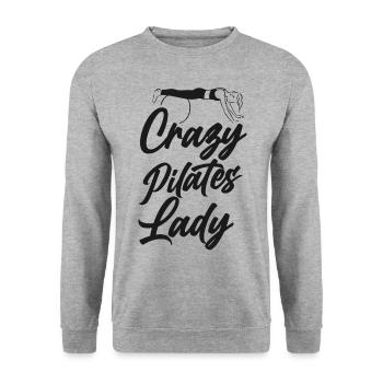 Pilates Instructor Teacher Crazy - Unisex Pullover - Weißgrau meliert - Vorne - Alina (178cm) & Michal (187cm)