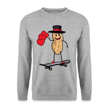 Bonjour Salutation Cacahuète Patineuse Enfant Adolescent - Sweat-shirt Unisexe - gris chiné - Devant - Alina (178cm) & Michal (187cm)