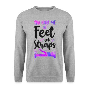 Instructeur de Pilates Professeur que vous avez eu - Sweat-shirt Unisexe - gris chiné - Devant - Alina (178cm) & Michal (187cm)