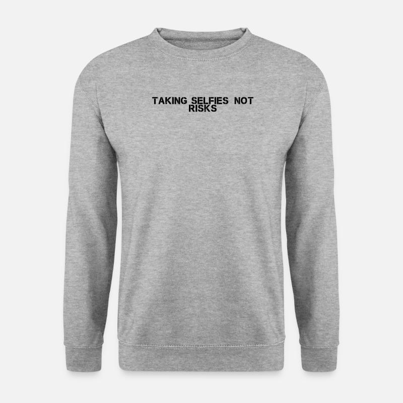Hiking - Taking selfies, not risks - Unisex Sweatshirt - salt & pepper