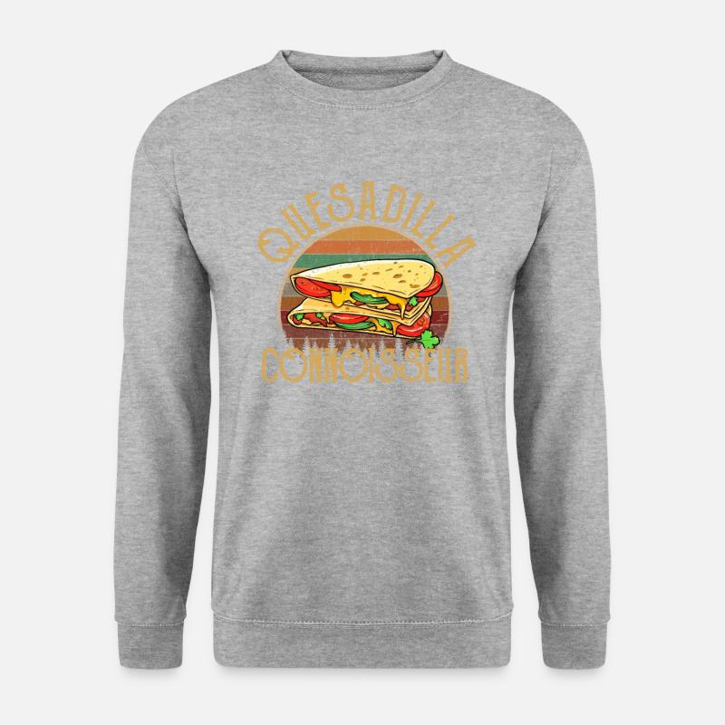 quesadilla connoisseur - Unisex Pullover - Weißgrau meliert