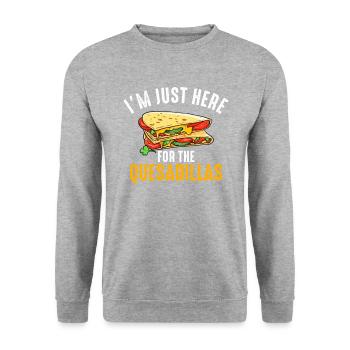 quesadillas mexican food - Unisex Pullover - Weißgrau meliert - Vorne - Alina (178cm) & Michal (187cm)
