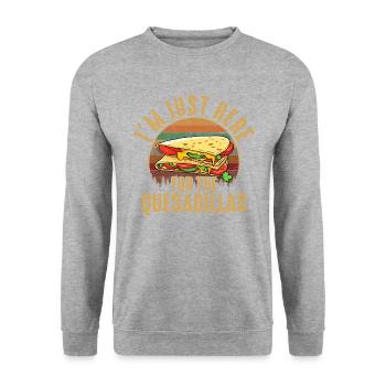quesadillas mexican food - Unisex Pullover - Weißgrau meliert - Vorne - Alina (178cm) & Michal (187cm)