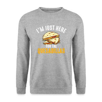 quesadillas mexican food - Unisex Pullover - Weißgrau meliert - Vorne - Alina (178cm) & Michal (187cm)