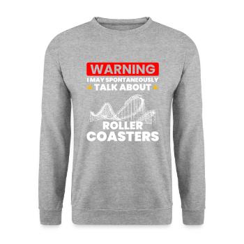 Talk Spontaneously Rollercoasters - Unisex Sweatshirt - salt & pepper - Front - Alina (178cm) & Michal (187cm)