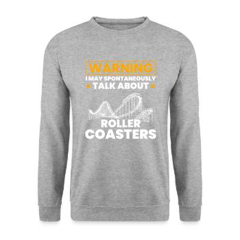 Talk Spontaneously Rollercoasters - Unisex Sweatshirt - salt & pepper - Front - Alina (178cm) & Michal (187cm)