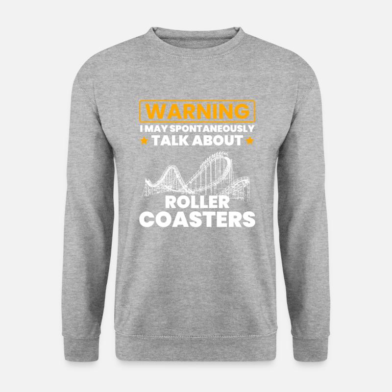 talk spontaneously rollercoasters - Unisex Pullover - Weißgrau meliert