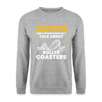Talk Spontaneously Rollercoasters - Unisex Sweatshirt - salt & pepper - Front - Alina (178cm) & Michal (187cm)