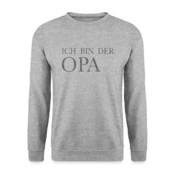 Je suis le grand-père - Sweat-shirt Unisexe - gris chiné - Devant - Alina (178cm) & Michal (187cm)