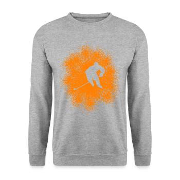 Hockey – Players on the - Unisex Sweatshirt - salt & pepper - Front - Alina (178cm) & Michal (187cm)
