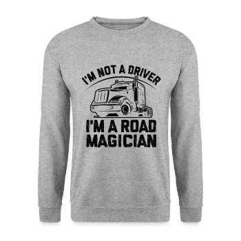 Camionneur Conduisant Papa Camionneur Père Chauffeur De Camion - Sweat-shirt Unisexe - gris chiné - Devant - Alina (178cm) & Michal (187cm)