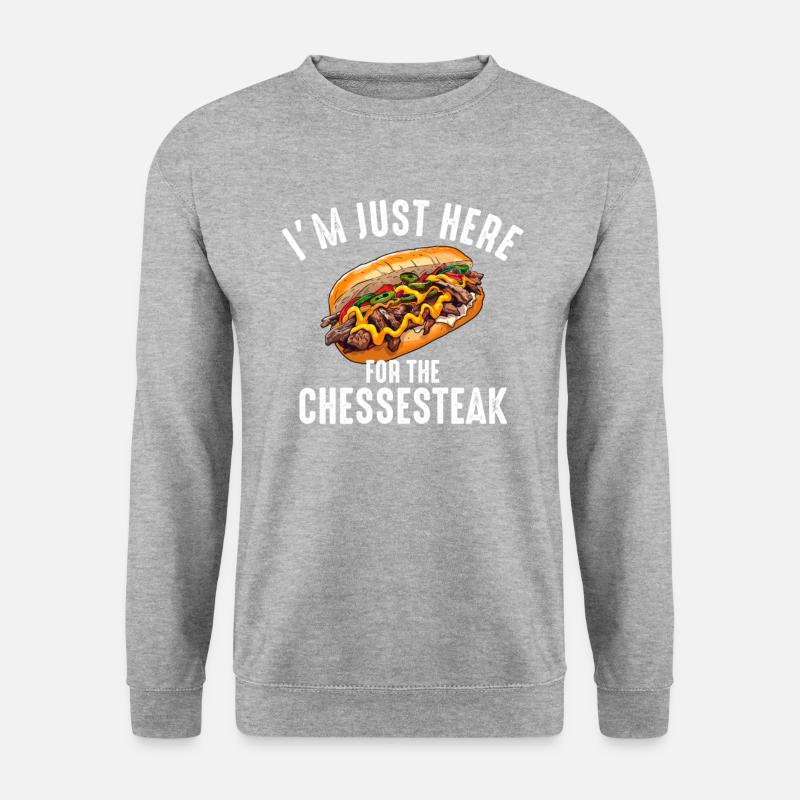 Philly Cheesesteak apparel - Unisex Pullover - Weißgrau meliert